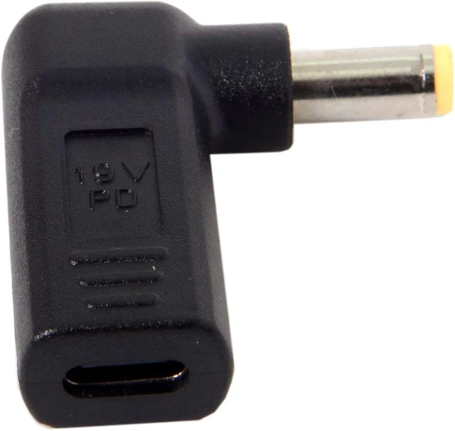 Alt view image 6 of 7 - chenyang USB C to DC 5.5x2.5MM 90Degree Angled PD65W 20V Fast Charging Power Adapter for Laptop