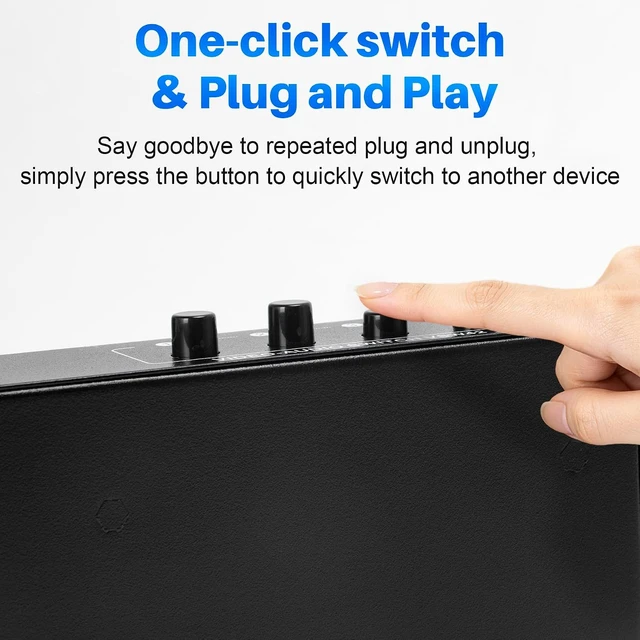 Alt view image 4 of 7 - 4 in 2 Out 4-Way RCA Switch Composite AV Selector Switcher Box