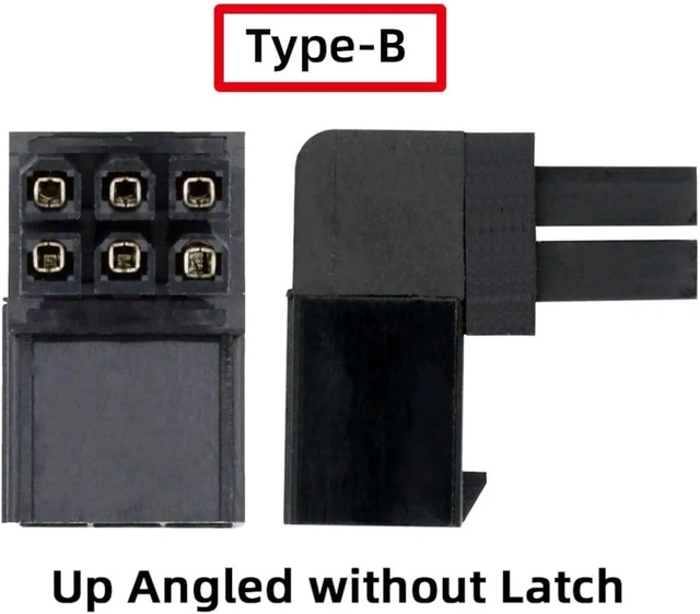 Alt view image 7 of 7 - chenyang 2 Pack ATX 6Pin 90 Degree Angled GPU Graphics Card Power Connector Adapter