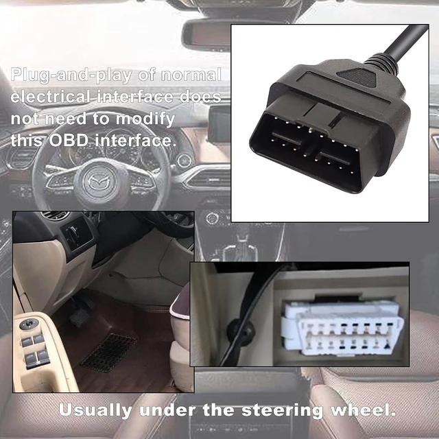 Alt view image 4 of 7 - XMSJSIY OBD2 to Cigarette Lighter Female Socket Adapter Connecter