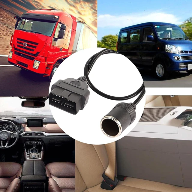 Alt view image 7 of 7 - XMSJSIY OBD2 to Cigarette Lighter Female Socket Adapter Connecter