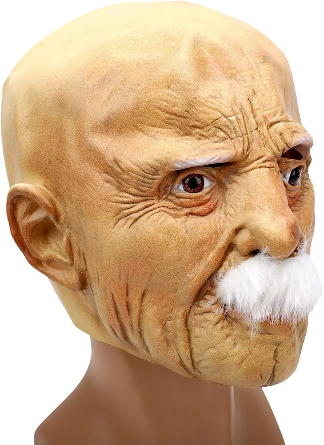Main image of LICAEVEY Lifelike Old Man Head Cover Latex Full Face Mask