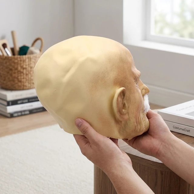 Alt view image 2 of 7 - LICAEVEY Lifelike Old Man Head Cover Latex Full Face Mask