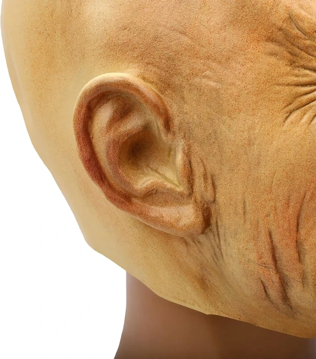 Alt view image 7 of 7 - LICAEVEY Lifelike Old Man Head Cover Latex Full Face Mask
