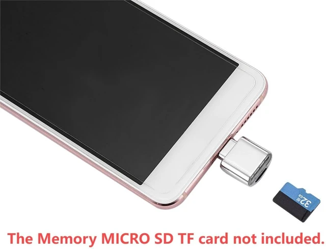 Alt view image 4 of 7 - CY 2pcs USB Type C USB-C to Micro SD SDXC TF Card Reader Adapter for Laptop Cell Phone (2pcs/Set)