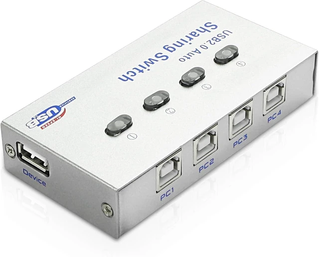 Main image of XMSJSIY USB 2.0 Sharing Switch Selector 4 in 1 Out Printer Sharer Switcher