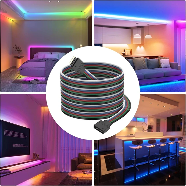Alt view image 7 of 7 - XMSJSIY 5 PIN JST RGBW Extension Cable LED Strip Connector Wire- 3PCS