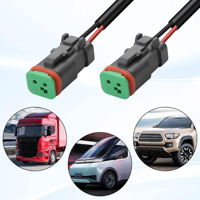 Alt view image 6 of 7 - XMSJSIY 2 Pin DT Connectors Waterproof 2 Wire Connector -5 Kits (Female)