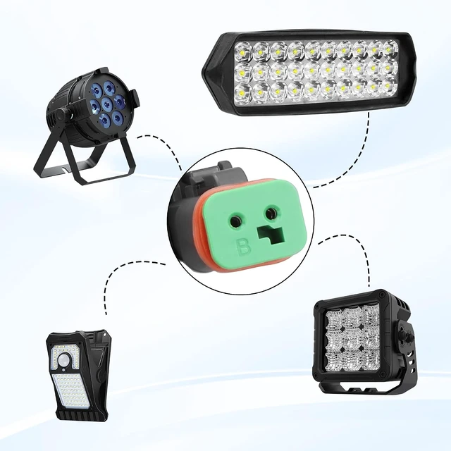 Alt view image 7 of 7 - XMSJSIY 2 Pin DT Connectors Waterproof 2 Wire Connector -5 Kits (Female)