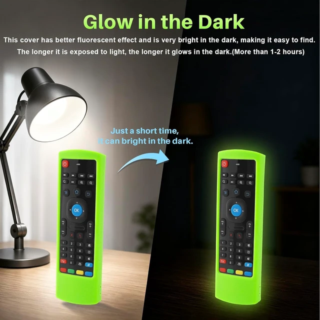 Alt view image 3 of 7 - Luminous Green Remote Case for MX3 Air Mouse Mini Keyboard Remote Control