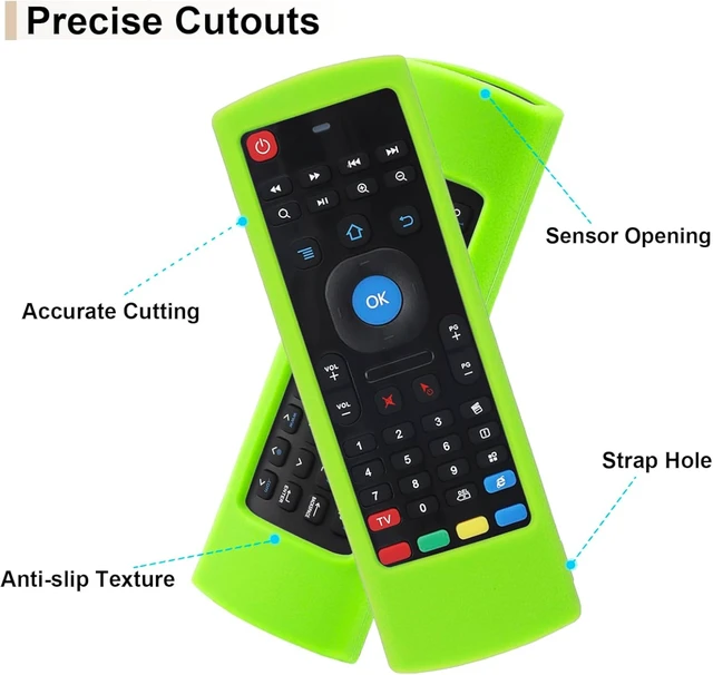 Alt view image 4 of 7 - Luminous Green Remote Case for MX3 Air Mouse Mini Keyboard Remote Control