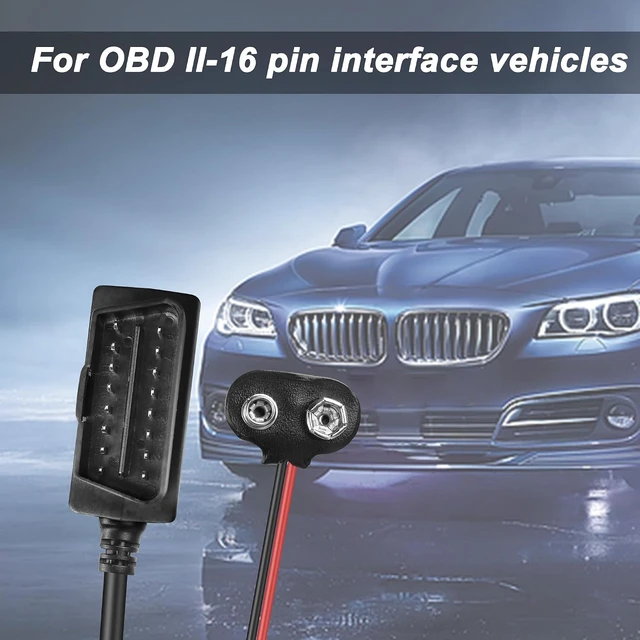 Alt view image 6 of 7 - XMSJSIY 16Pin OBD OBD2 Memory Saver AC/9V Vehicle Battery Saver-30CM/11.8IN
