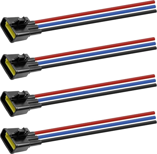 Main image of XMSJSIY Pulse Bus Bar Power Pigtail Connector 16AWG 3 Pin Male Harness
