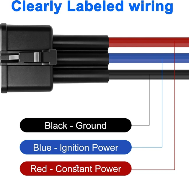 Alt view image 5 of 7 - XMSJSIY Pulse Bus Bar Power Pigtail Connector 16AWG 3 Pin Male Harness