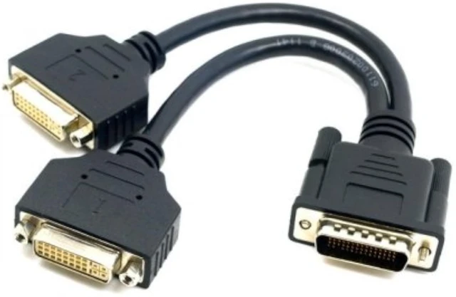 Alt view image 6 of 7 - Cablecc DMS-59 Male to Dual DVI 24 + 5 Female Splitter Extension Cable for Graphics Cards and Monitors