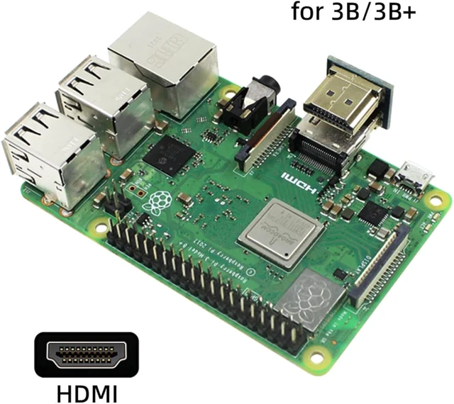 Alt view image 6 of 7 - cablecc 2pcs/Set HDMI to Micro HDMI Type A to Type-D Male Connector Socket Opposite U Shape Back Angled for Raspberry PI 3B/3B+/4B