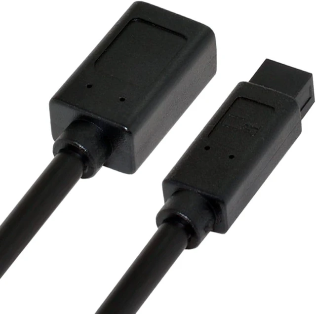 Alt view image 6 of 7 - JSER IEEE 1394 6Pin Female to 1394b 9Pin Male Firewire 400 to 800 Cable 20cm Firewire 800 400 Cable 6 Feet 9 Pin to 6 Pin