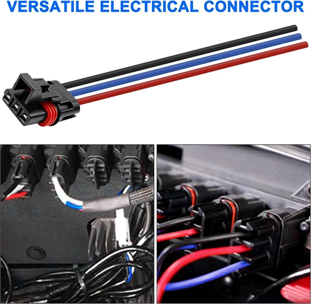 Alt view image 6 of 7 - XMSJSIY Pulse Bus Bar Power Pigtail Connector 16AWG 3 Pin Female Harness