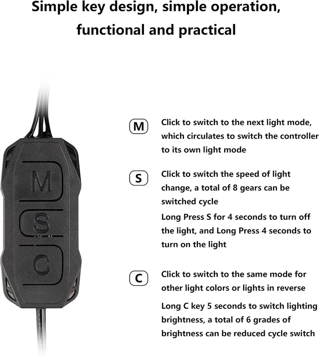 Alt view image 3 of 7 - XMSJSIY ARGB Controller 5V 3 Pin RGB Controller Cable SATA Power
