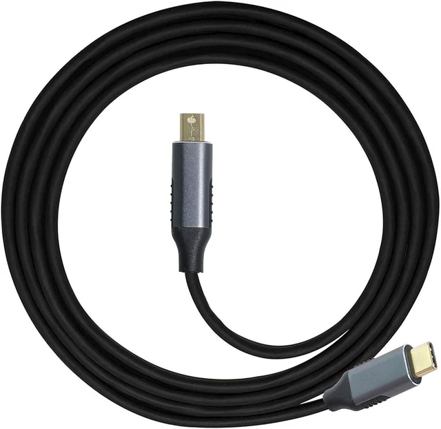 Main image of chenyang USB C to Mini DisplayPort Gold Plating Cable Support 4K@60Hz for Thunderbolt 3 Port Laptop 5.91FT/1.8M (Not Support Thunderbolt 2)