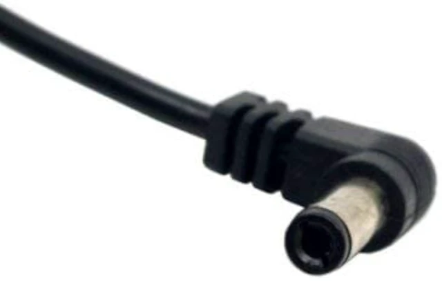 Alt view image 4 of 5 - cablecc DC Power 5.5 x 2.1mm / 2.5mm Male to 5.5 2.1/2.5mm Male Plug Cable Right Angled 90 Degree 60cm 24AWG