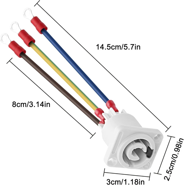 Alt view image 2 of 7 - XMSJSIY PowerCon Power Cable PowerCon Output Female Panel Mount to O Ring