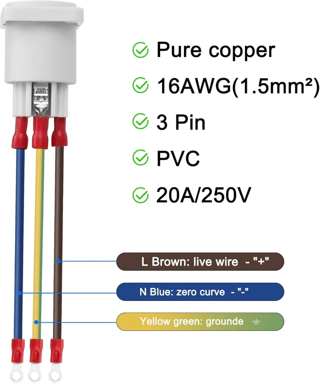 Alt view image 3 of 7 - XMSJSIY PowerCon Power Cable PowerCon Output Female Panel Mount to O Ring