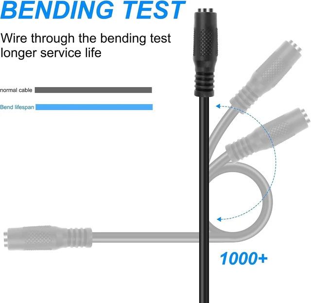 Alt view image 3 of 7 - XMSJSIY USB to DC 5.5 x 2.1mm Power Cable Adapter 5V Charging Cable