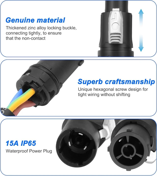 Alt view image 3 of 7 - XMSJSIY PowerCON True1 Cable AC Power Extension Cord -1M/3.2FT