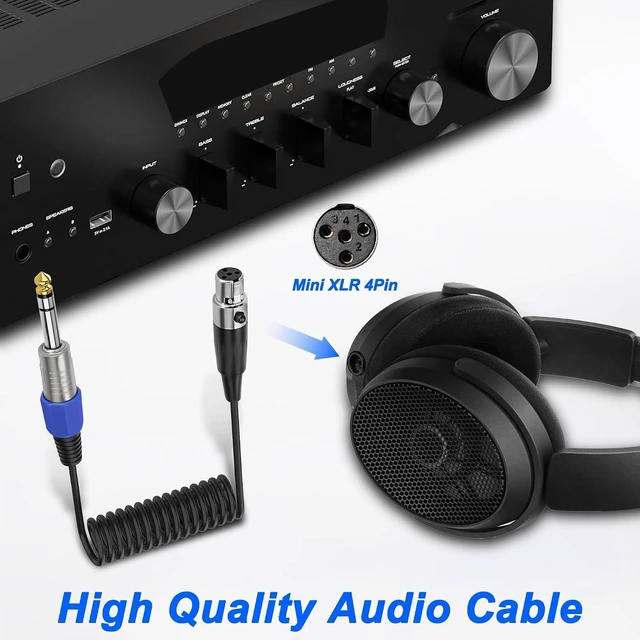 Alt view image 6 of 7 - XMSJSIY 6.35mm TRS to Mini XLR TA4F Connector Cable -0.5M/1.6FT