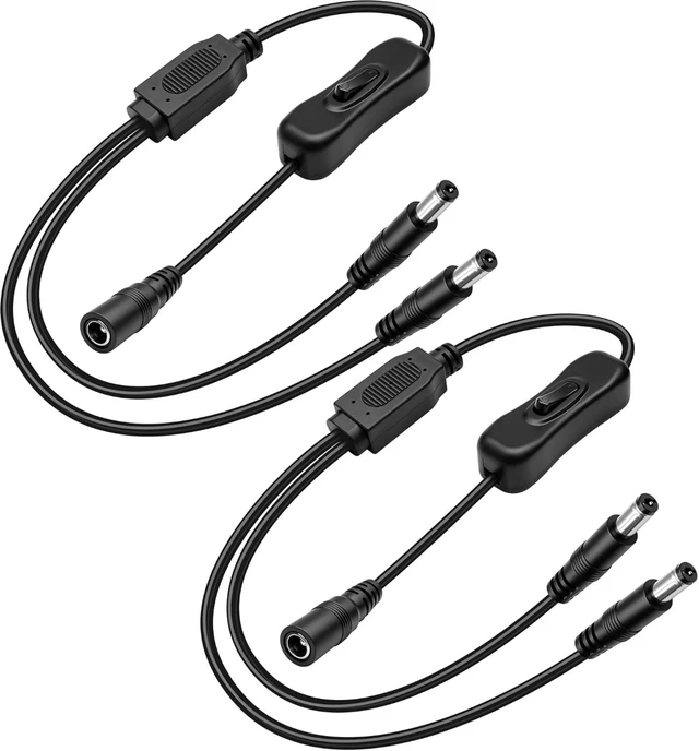 Main image of XMSJSIY DC5521 Y Splitter Power Extension Cable -2PCS