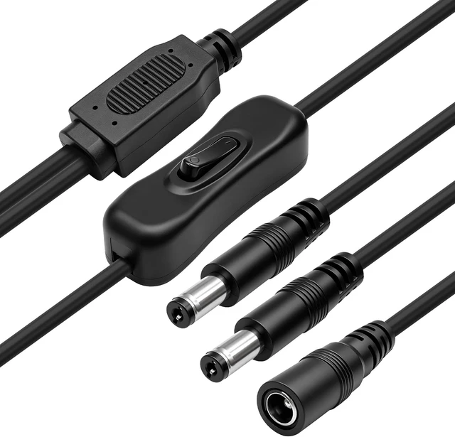 Alt view image 5 of 7 - XMSJSIY DC5521 Y Splitter Power Extension Cable -2PCS