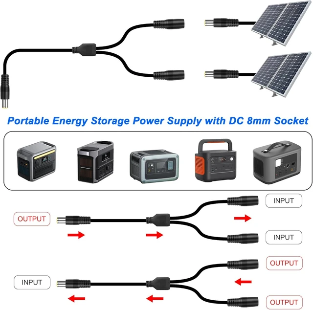 Alt view image 6 of 7 - XMSJSIY DC7.9x0.9mm 8mm Power Adapter Splitter Cable - 0.6M/1.9FT