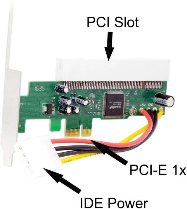 Alt view image 2 of 7 - chenyang PCI-E X1 to PCI Interface Adapter,PCI to PCI Express Adapter Card for Capture/Sound/Network/Diagnostic Cards