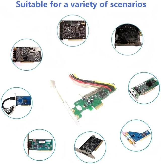 Alt view image 5 of 7 - chenyang PCI-E X1 to PCI Interface Adapter,PCI to PCI Express Adapter Card for Capture/Sound/Network/Diagnostic Cards