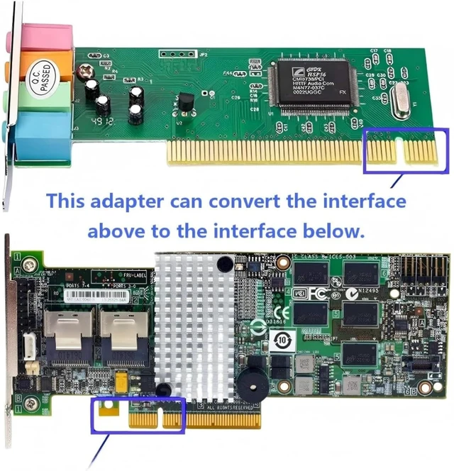 Alt view image 4 of 7 - chenyang PCI-E X1 to PCI Interface Adapter,PCI to PCI Express Adapter Card for Capture/Sound/Network/Diagnostic Cards