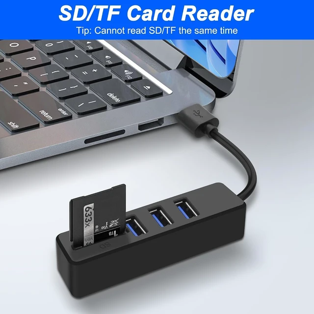 Alt view image 4 of 7 - XMSJSIY USB Hub Splitter 5 in 1 USB A Multiport Adapter with 3 USB Type-A