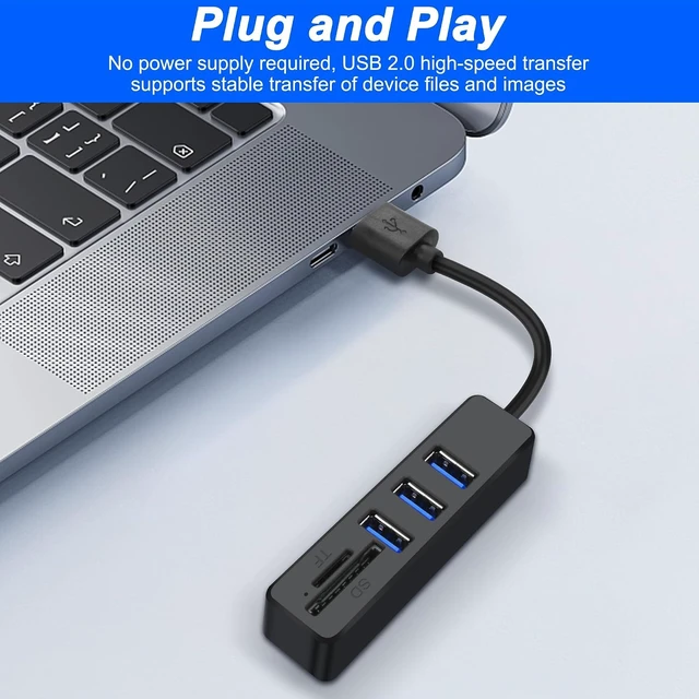 Alt view image 5 of 7 - XMSJSIY USB Hub Splitter 5 in 1 USB A Multiport Adapter with 3 USB Type-A