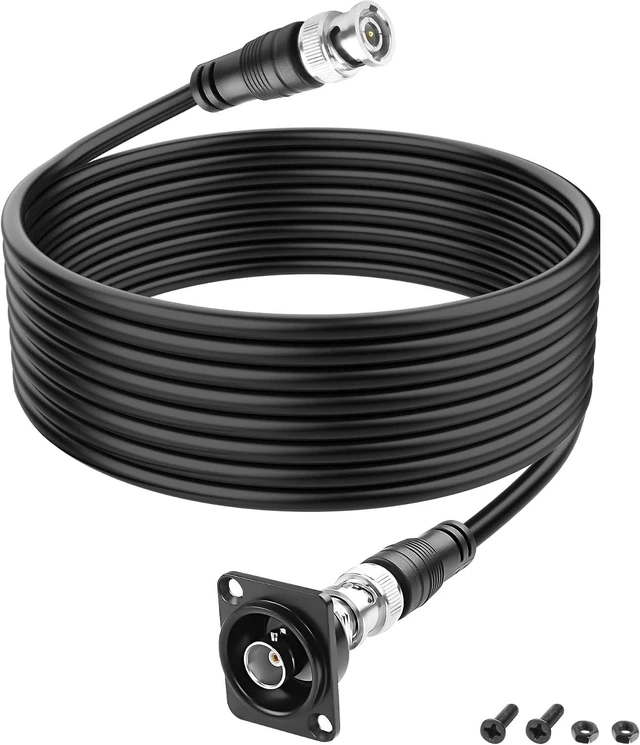 Main image of XMSJSIY D-Type BNC Panel Mount to BNC Cable RG59 Extension Cable - 3M/9.8FT