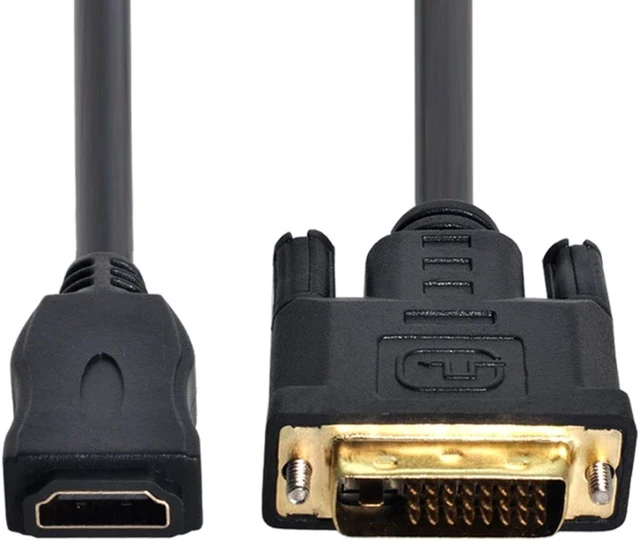 Main image of chenyang CY HDMI to DVI Cable 0.3ft DVI 24+1 Male to HDMI Female Adapter Cable DVI to HDMI for PC Laptop HDTV