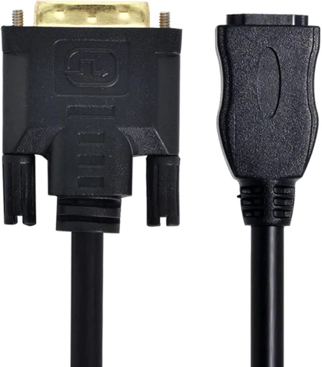 Alt view image 3 of 7 - chenyang CY HDMI to DVI Cable 0.3ft DVI 24+1 Male to HDMI Female Adapter Cable DVI to HDMI for PC Laptop HDTV