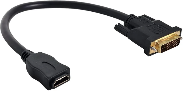 Alt view image 5 of 7 - chenyang CY HDMI to DVI Cable 0.3ft DVI 24+1 Male to HDMI Female Adapter Cable DVI to HDMI for PC Laptop HDTV