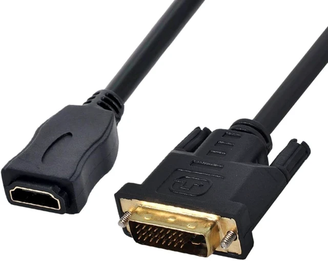 Alt view image 6 of 7 - chenyang CY HDMI to DVI Cable 0.3ft DVI 24+1 Male to HDMI Female Adapter Cable DVI to HDMI for PC Laptop HDTV