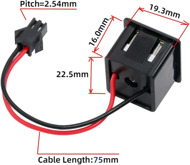 Alt view image 2 of 7 - Cablecc OEM DIY Type-C & Type-A Female Socket DC 5V Power to 2Pin Header Cable Pitch=2.54mm Latch Mount Type