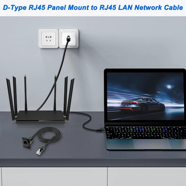 Alt view image 5 of 7 - XMSJSIY RJ45 CAT6 Ethernet Extension Cable Network Adapter
