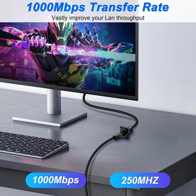 Alt view image 6 of 7 - XMSJSIY RJ45 CAT6 Ethernet Extension Cable Network Adapter