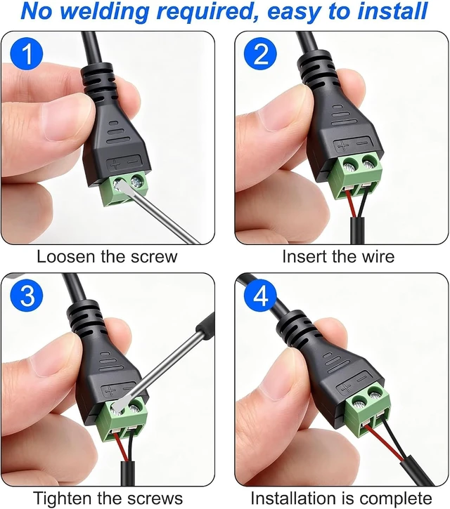 Alt view image 5 of 7 - XMSJSIY Micro USB to 2Pin Solderless Terminal Power Cable Charging -2PCS