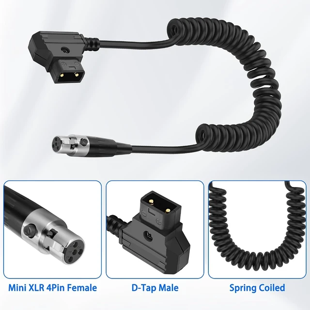 Alt view image 3 of 7 - XMSJSIY D-Tap to Mini XLR 4Pin Power Cable