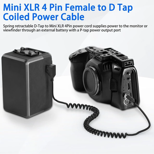 Alt view image 4 of 7 - XMSJSIY D-Tap to Mini XLR 4Pin Power Cable