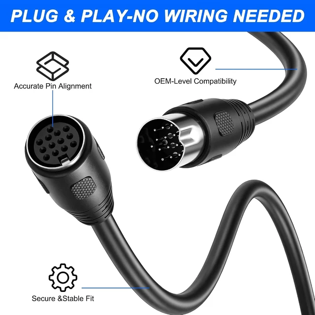 Alt view image 5 of 7 - XMSJSIY DIN 13 Pin Electrical Extension Cable